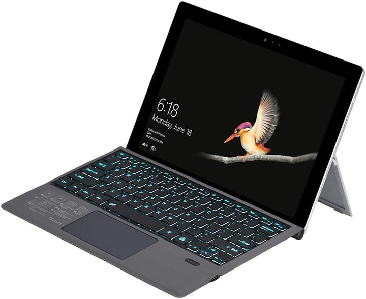 Vezeték nélküli Bluetooth billentyűzet háttérvilágítással és érintőpadal a Surface Pro-hoz – Nexora