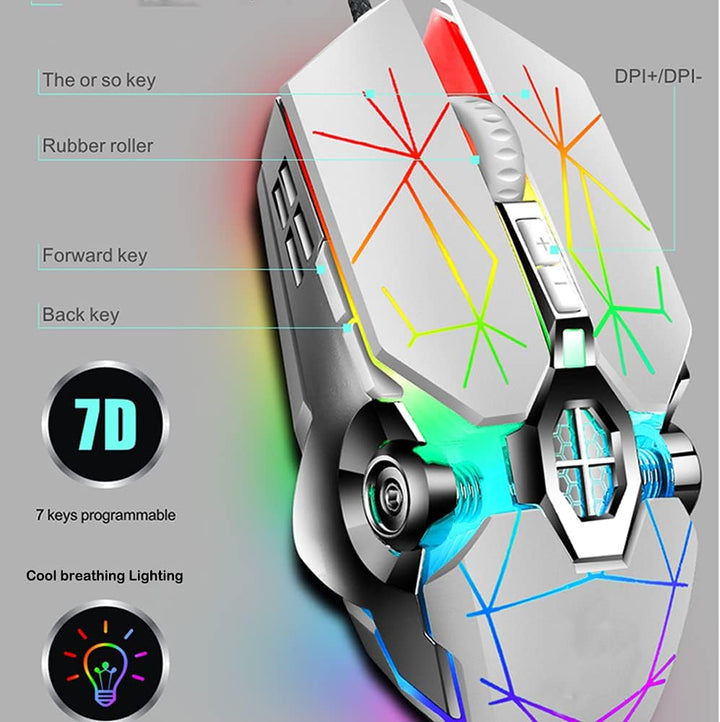 87 billentyűs mechanikus játékbillentyűzet RGB háttérvilágítással, kék kapcsolóval
