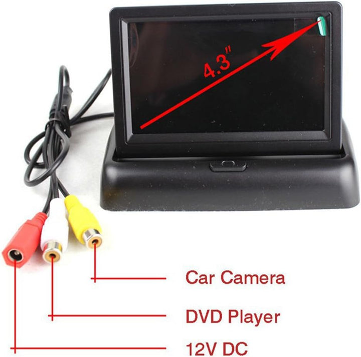 Vezeték nélküli autós hátrameneti kamera 4,3" (10,9 cm) LCD monitorral – ParkSafe