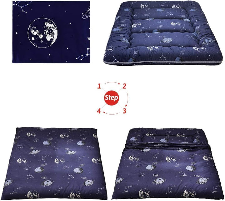 Hajtható japán futon padlómatrac memóriahab támogatással – Arivon