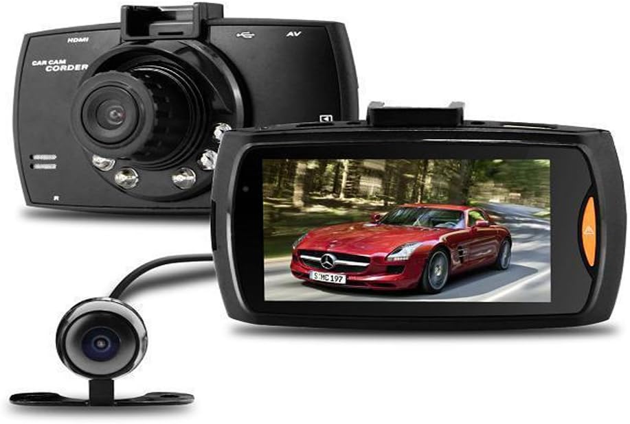Két lencsés autós fedélzeti kamera G30 2,7" LCD Full HD 1080P G-szenzorral