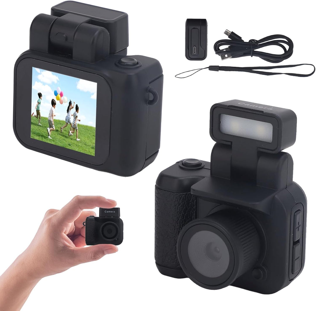 Mini kulcstartós digitális fényképezőgép 1080P videóval és retró dizájnnal – Rivoma