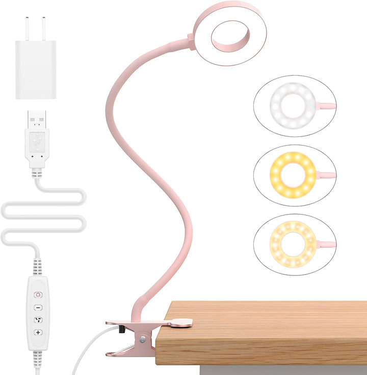 3 színmódos LED asztali klipszes lámpa & rugalmas gooseneck – Selvara (1+1 INGYEN)