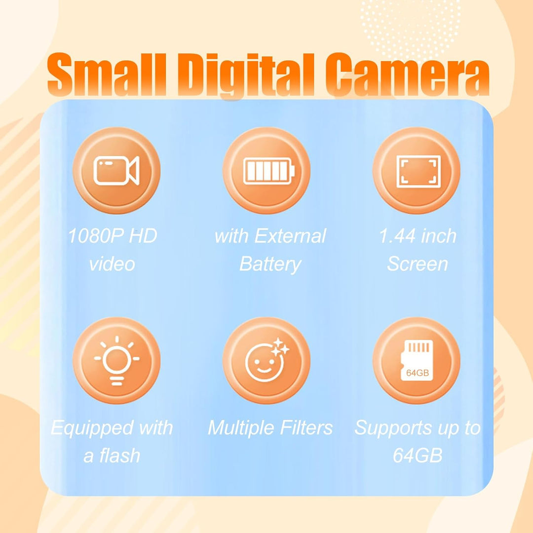 Mini kulcstartós digitális fényképezőgép 1080P videóval és retró dizájnnal – Rivoma