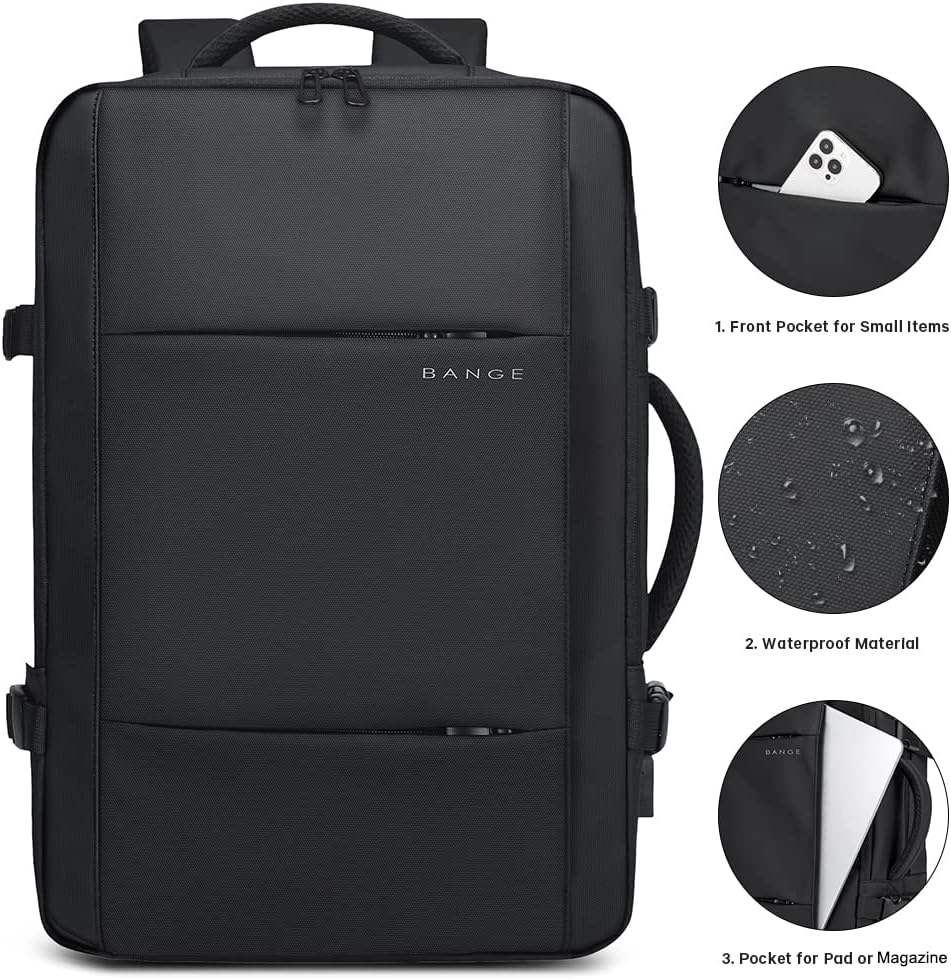 Bővíthető 26–45L vízálló utazó hátizsák laptop rekesszel és sporttáska fogantyúval