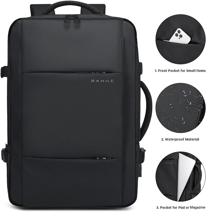 Bővíthető 26–45L vízálló utazó hátizsák laptop rekesszel és sporttáska fogantyúval