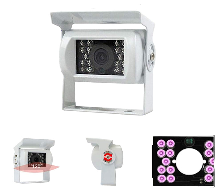 Teherautó hátsó kamera 12V/24V, 18 LED IR éjjellátóval, IP68