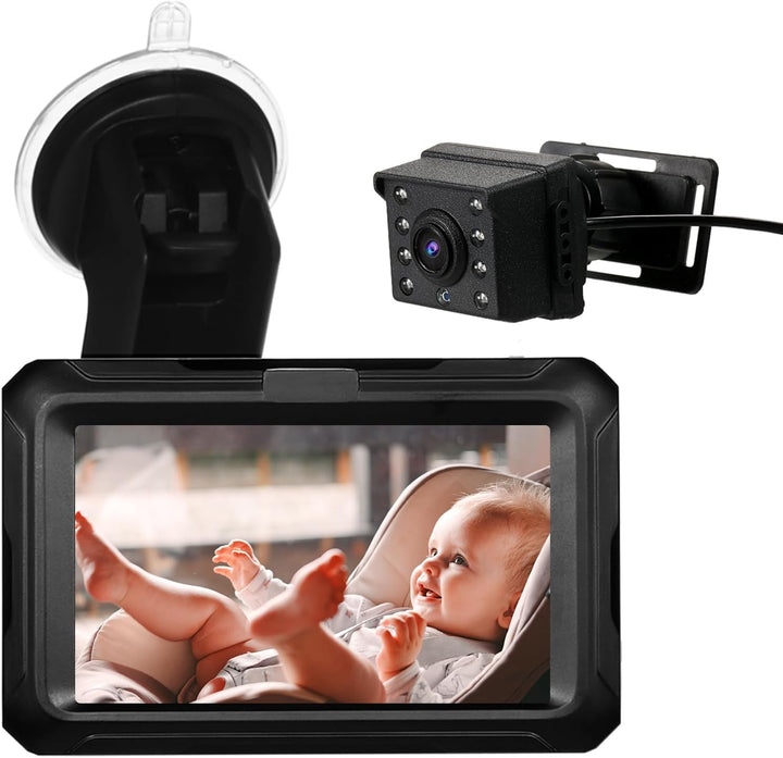 Baba autó tükör 1080P kamerával és 4,3 hüvelykes képernyővel – Solvian
