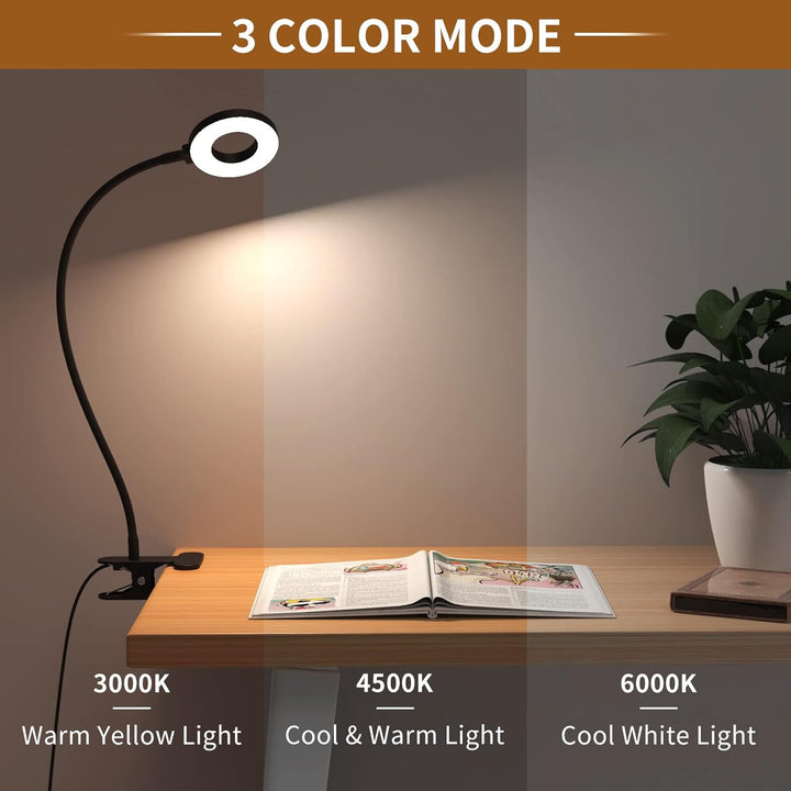 3 színmódos LED asztali klipszes lámpa & rugalmas gooseneck – Selvara (1+1 INGYEN)