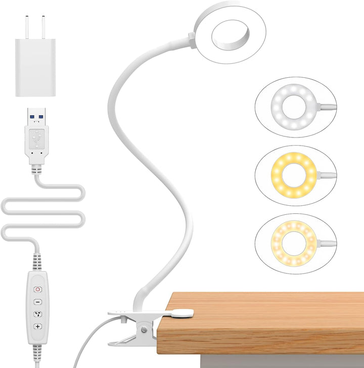3 színmódos LED asztali klipszes lámpa & rugalmas gooseneck – Selvara (1+1 INGYEN)