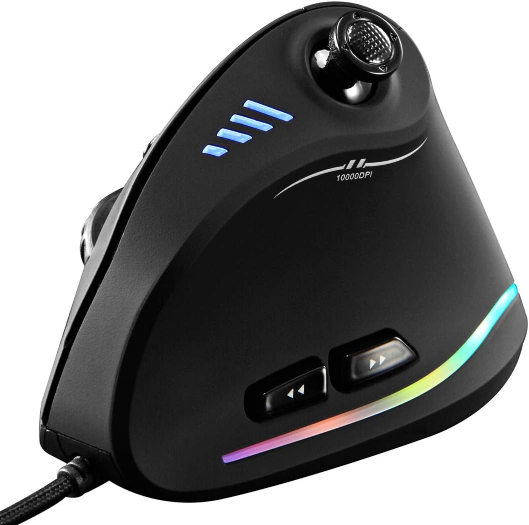 Vertikális RGB Játékegér Joytickkel és 11 Programozható Gombbal – Kryvos