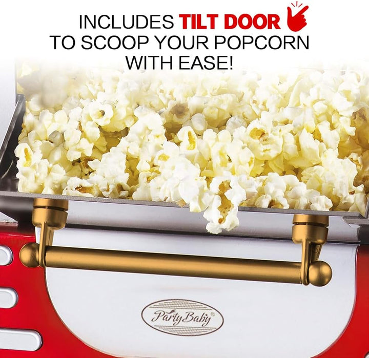 Retro piros elektromos asztali popcorn készítő időzítővel – Calvano