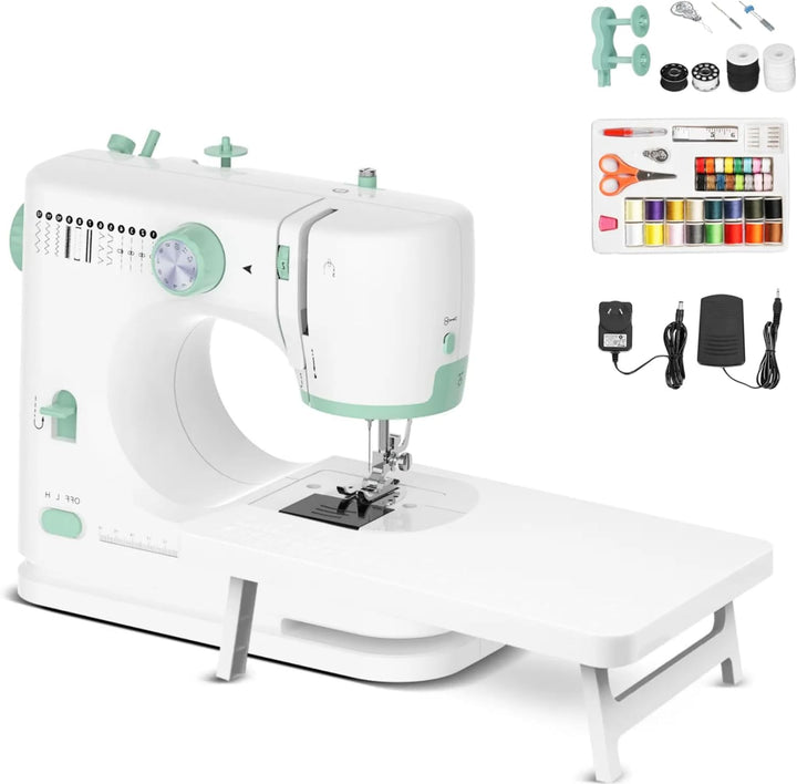 Hordozható varrógép 12 öltéssel és kiegészítő asztallal – StitchPro