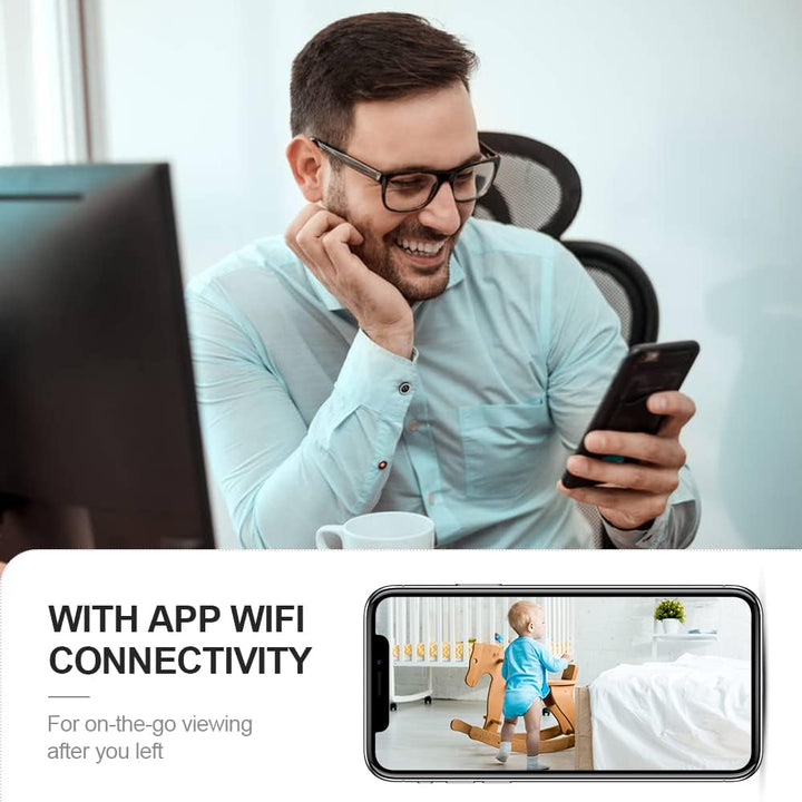 Mini biztonsági kamera 4K WiFi rejtett beltéri kamera éjjellátóval