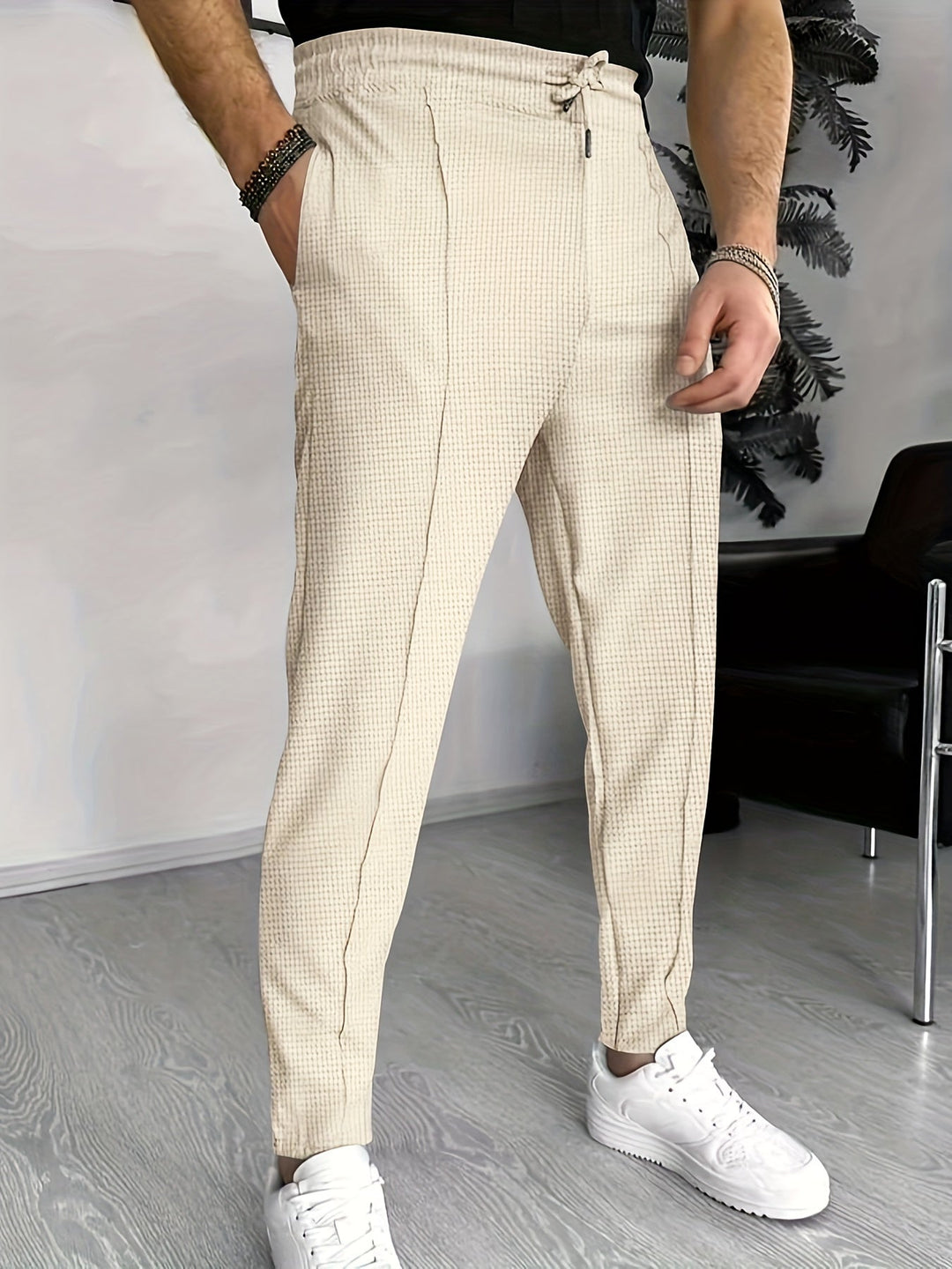 Kényelmes Wafel Joggers Férfiaknak - Finn