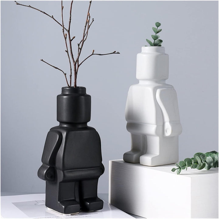 Robot Virágcserép Kerámiából - BrickBotanica