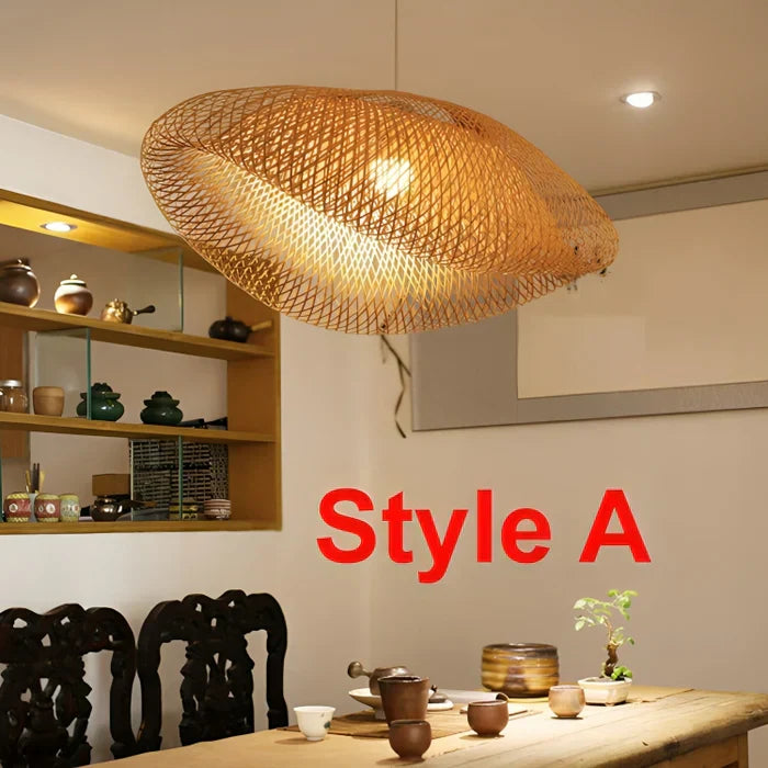 AA NOT AVAILABLE Divatos Rattan Függőlámpa - NaturGlow