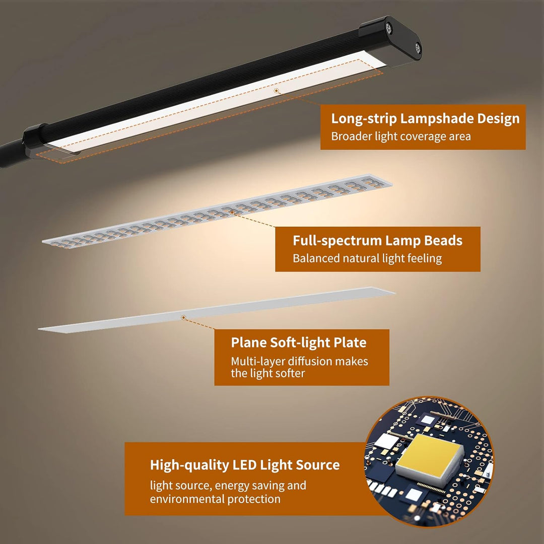 77 LED Asztali Klipszes Lámpa USB Tápegységgel és Rugalmas Gömbcsuklós Karral – Serava