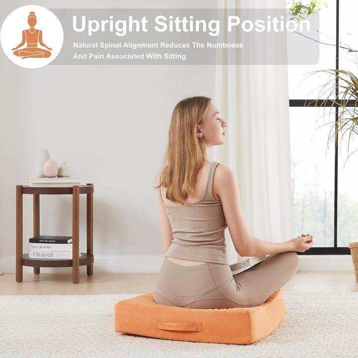 AA NOT AVAILABLE Nagy meditációs párna vastag habbal és puha huzattal