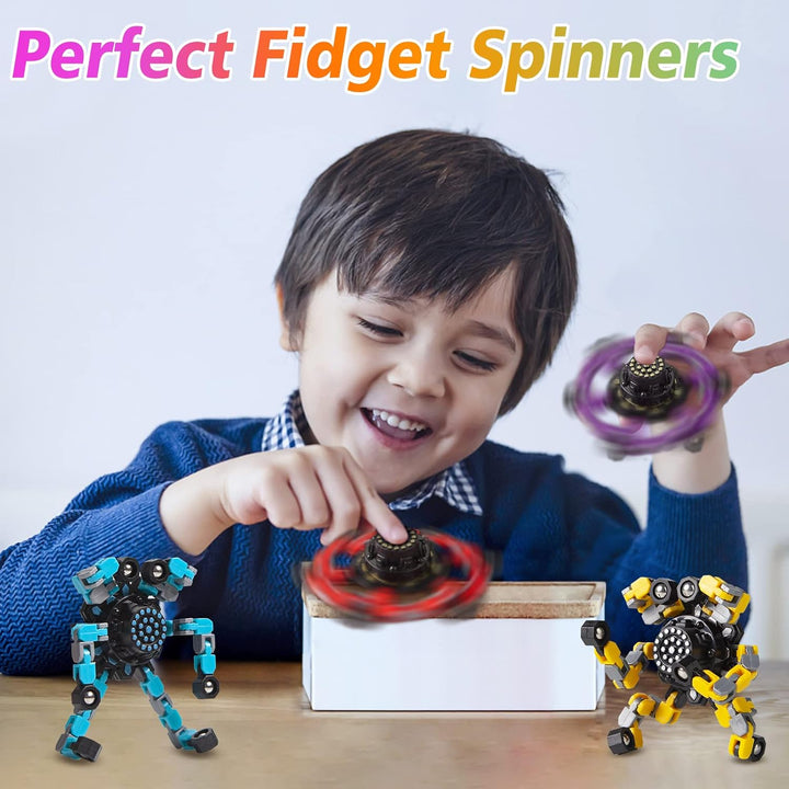 Alakítható antistressz fidget spinner gyerekeknek és felnőtteknek – 4 darabos készlet