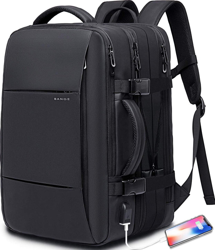 Bővíthető 26–45L vízálló utazó hátizsák laptop rekesszel és sporttáska fogantyúval