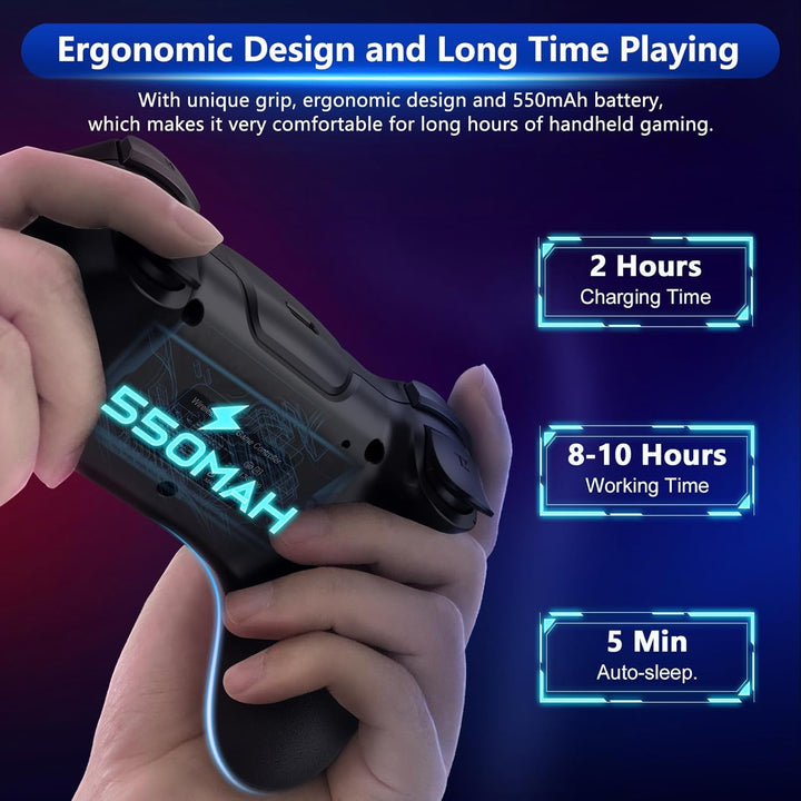 Vezeték nélküli kapcsolóvezérlő Hall effektus joystickokkal és turbo funkcióval – Nexora