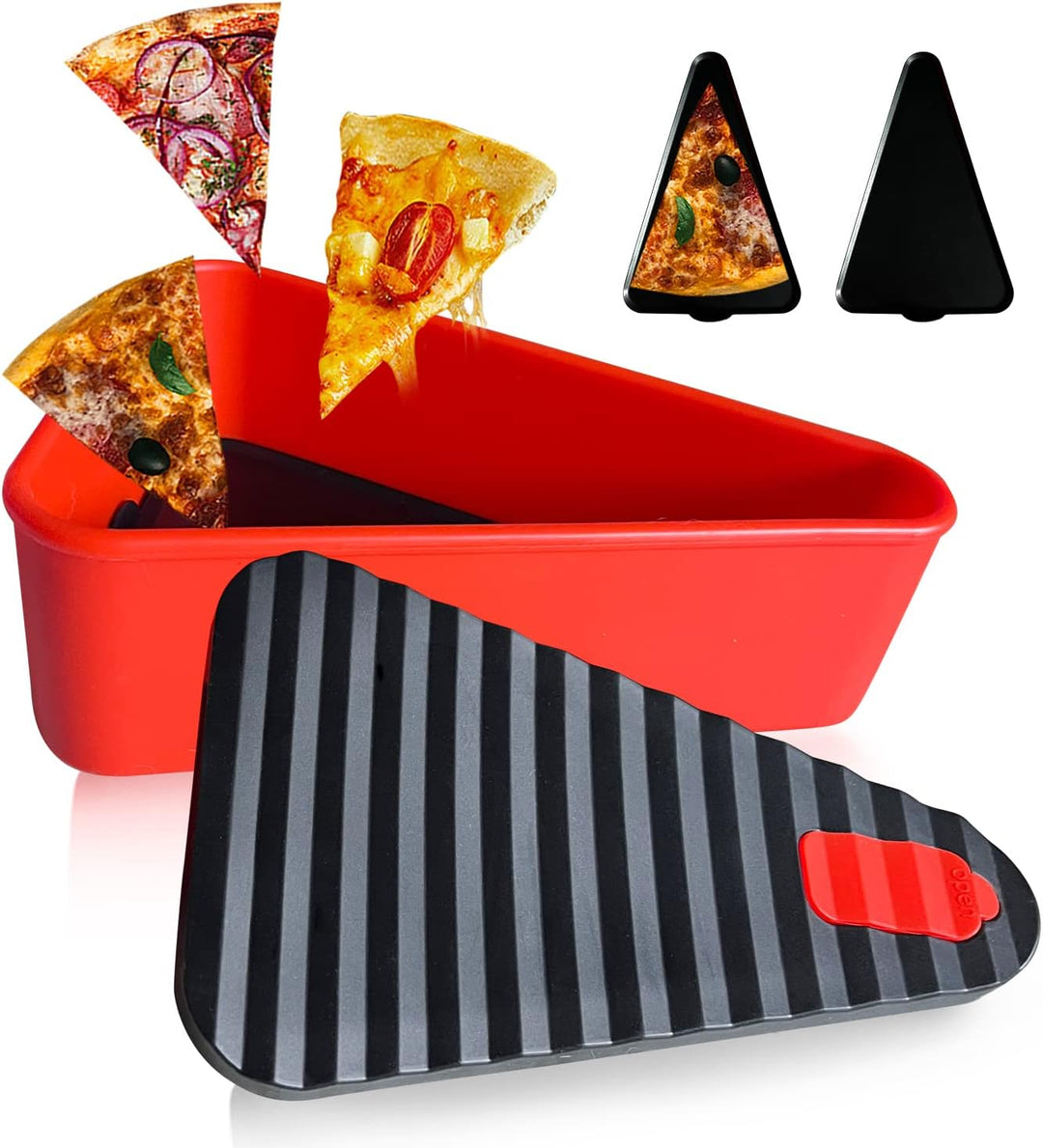 Újrahasználható pizza tárolóedény 2 tálcával – SliceSafe (1+1 INGYEN)