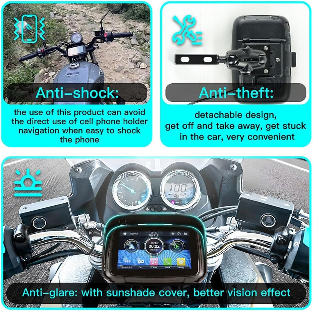 Hordozható Motorkerékpár Monitor 5" (12,7 cm) IPS Képernyővel – RideMate