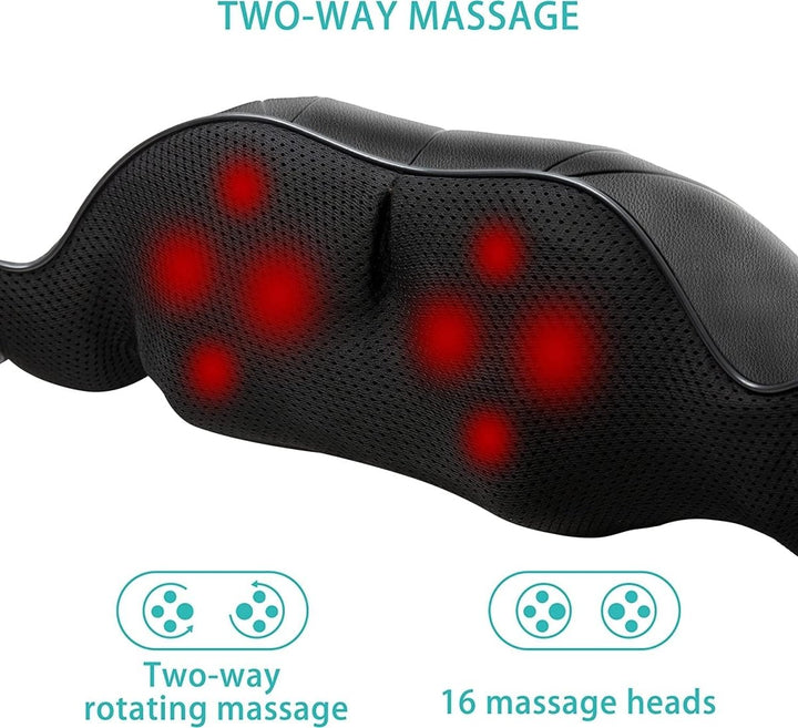 Shiatsu masszázspárna infravörös fűtéssel - FlowRelief