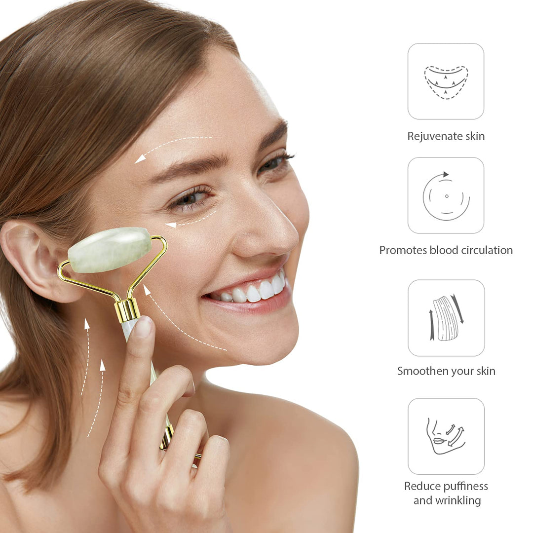 Instant Glow Gua Sha & Jade Roller Szett