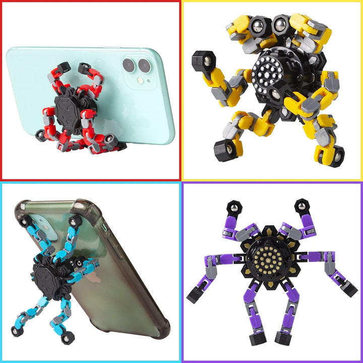 Alakítható antistressz fidget spinner gyerekeknek és felnőtteknek – 4 darabos készlet