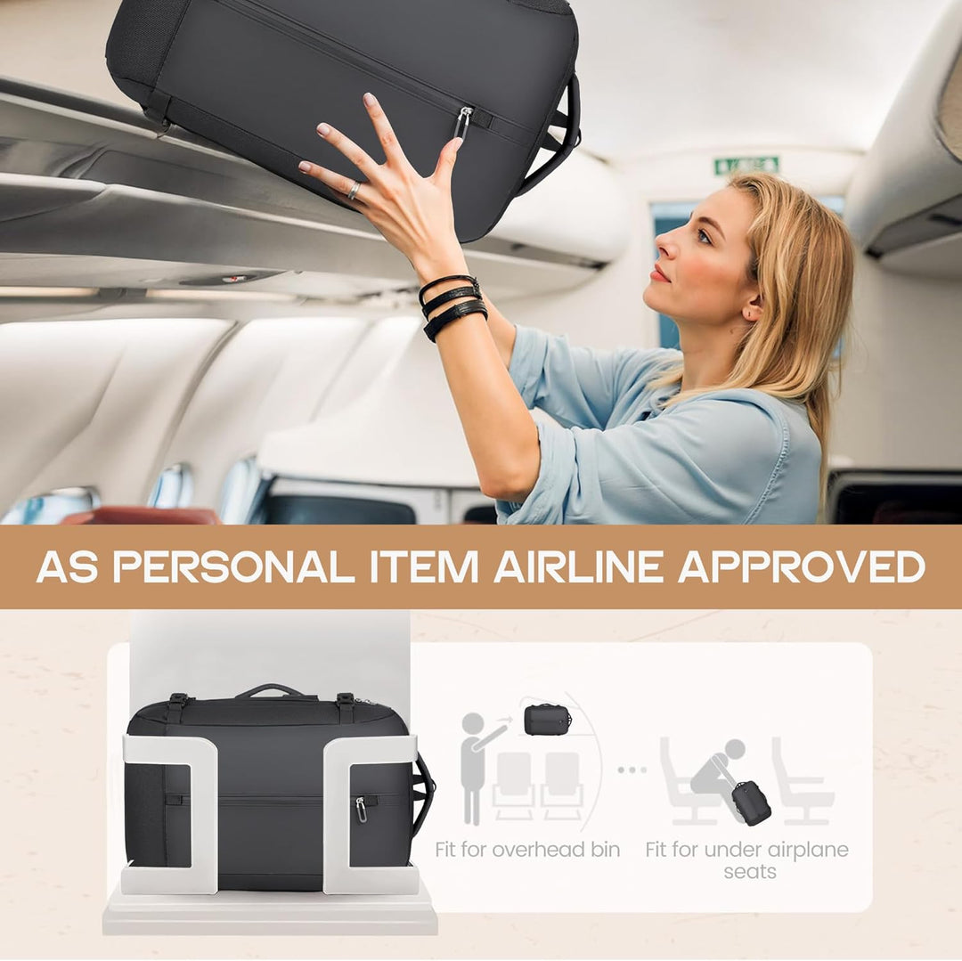 40L bővíthető vízálló utazó hátizsák USB porttal és 17” laptop tárolóval – AirVoyage