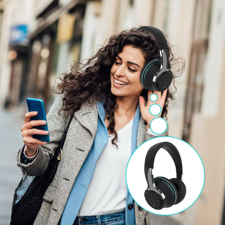 Hajtható Vezeték nélküli Fejhallgató RGB Fényekkel – Sonvix (1+1 INGYEN)