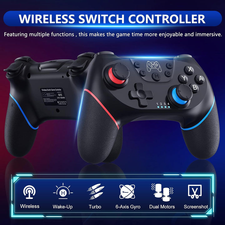 Vezeték nélküli kapcsolóvezérlő Hall effektus joystickokkal és turbo funkcióval – Nexora