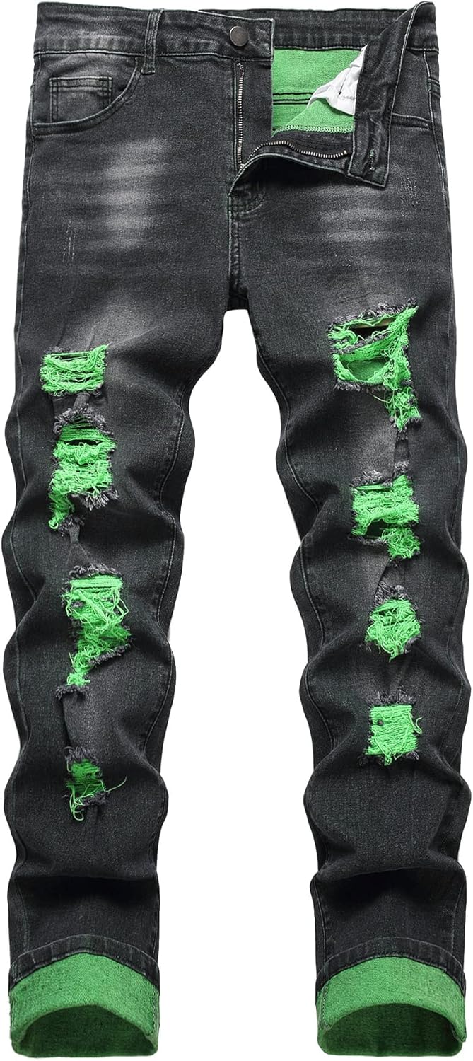 AA OOS Férfi Slim-Fit Koptatott Farmer - Mick
