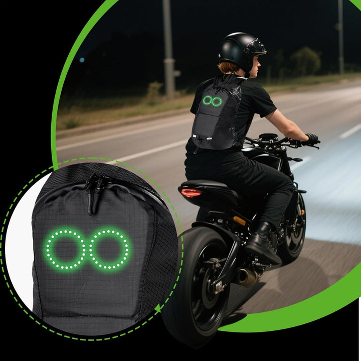LED utazó hátizsák – Vízálló, fényvisszaverő hátizsák audio-reagáló világítással – Nexora