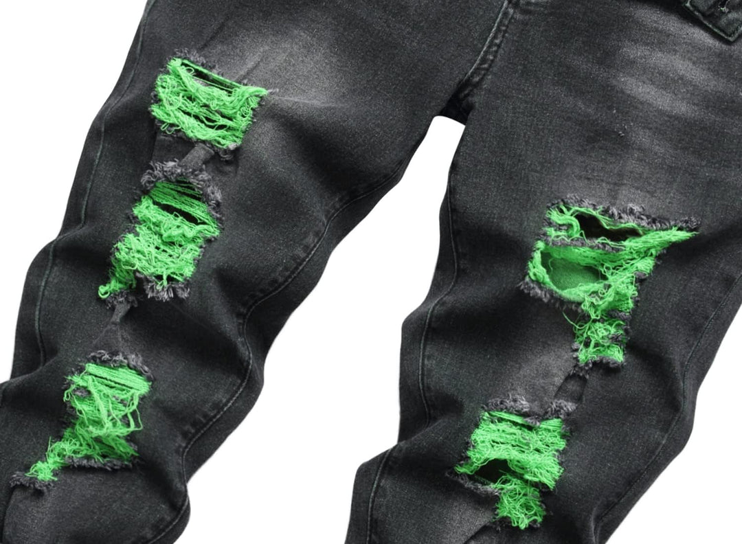 AA OOS Férfi Slim-Fit Koptatott Farmer - Mick