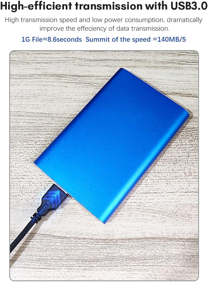 Hordozható 1TB USB 3.0 Külső Merevlemez Fém Tokkal és Magas Sebességű Átvitellel – Dravero