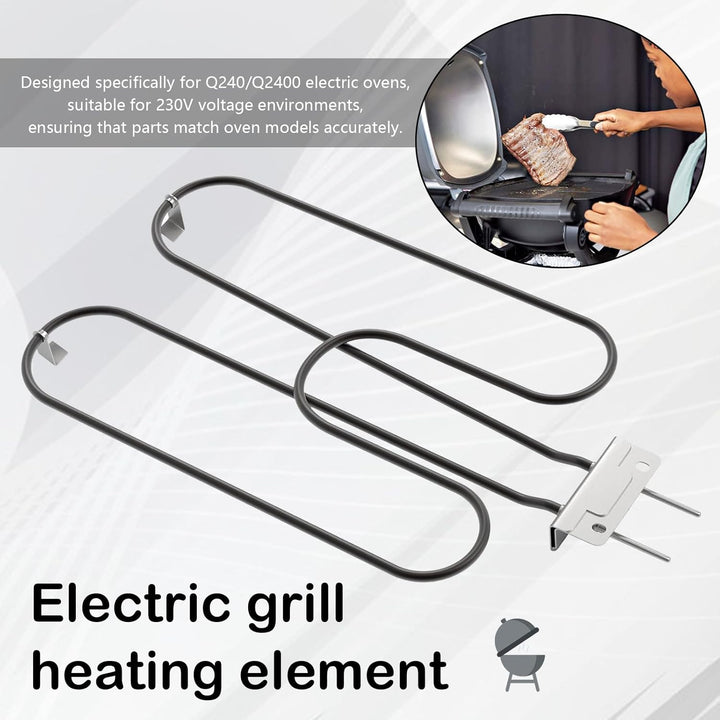 Magas teljesítményű rozsdamentes acél grill fűtőelem 2200W kültéri elektromos BBQ-hoz – Zeythra