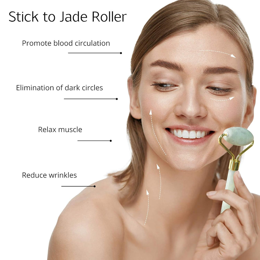 Instant Glow Gua Sha & Jade Roller Szett