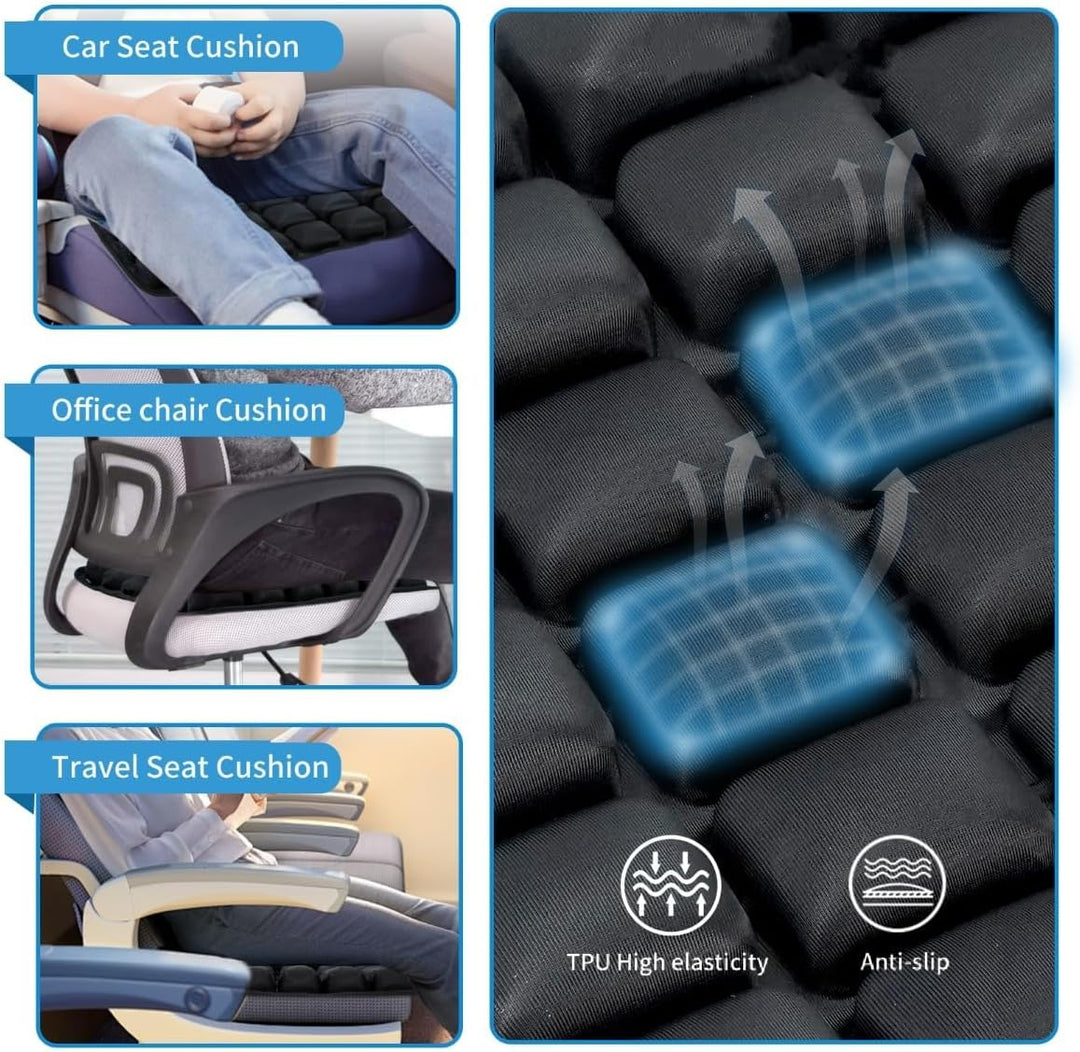 Felfújható Utazási Üléspárna Ergonomikus Nyomáscsökkentő Funkcióval – AirComfort