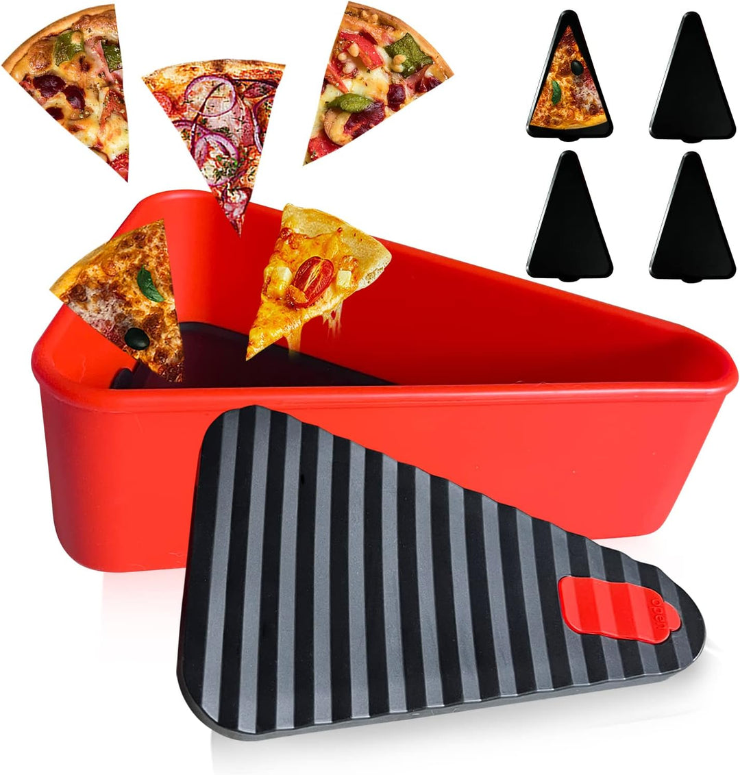 Újrahasználható pizza tárolóedény 2 tálcával – SliceSafe (1+1 INGYEN)