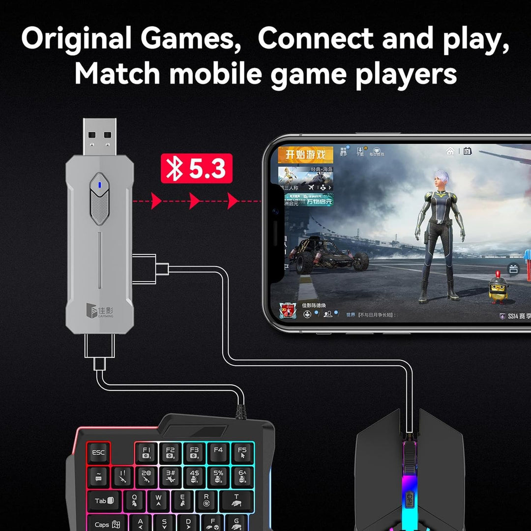 RGB Játékkлинáy és Egér Kombináció – Ergonomikus Vezérlőadapter Készlet – Zyvorn