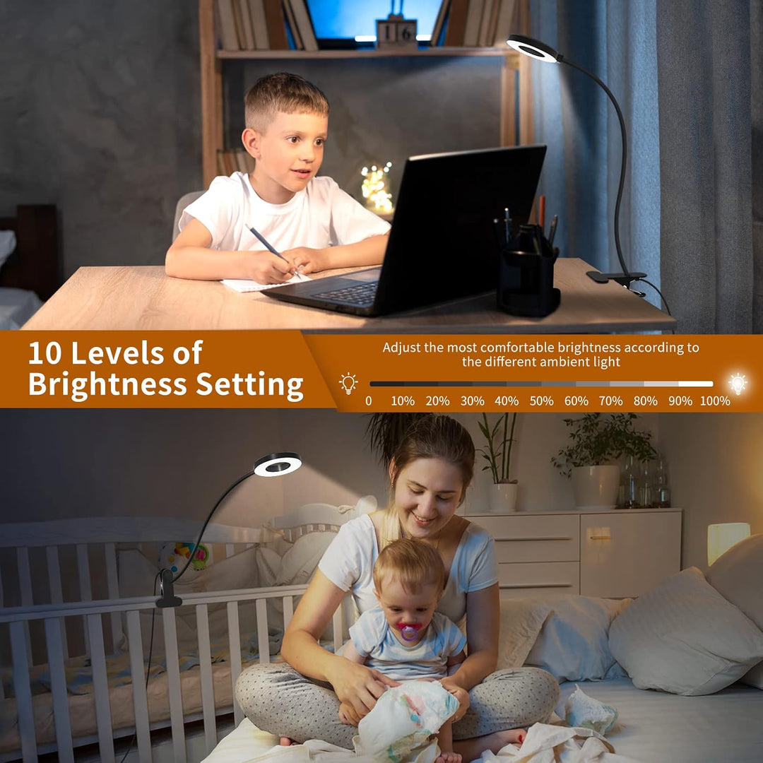 3 színmódos LED asztali klipszes lámpa & rugalmas gooseneck – Selvara (1+1 INGYEN)