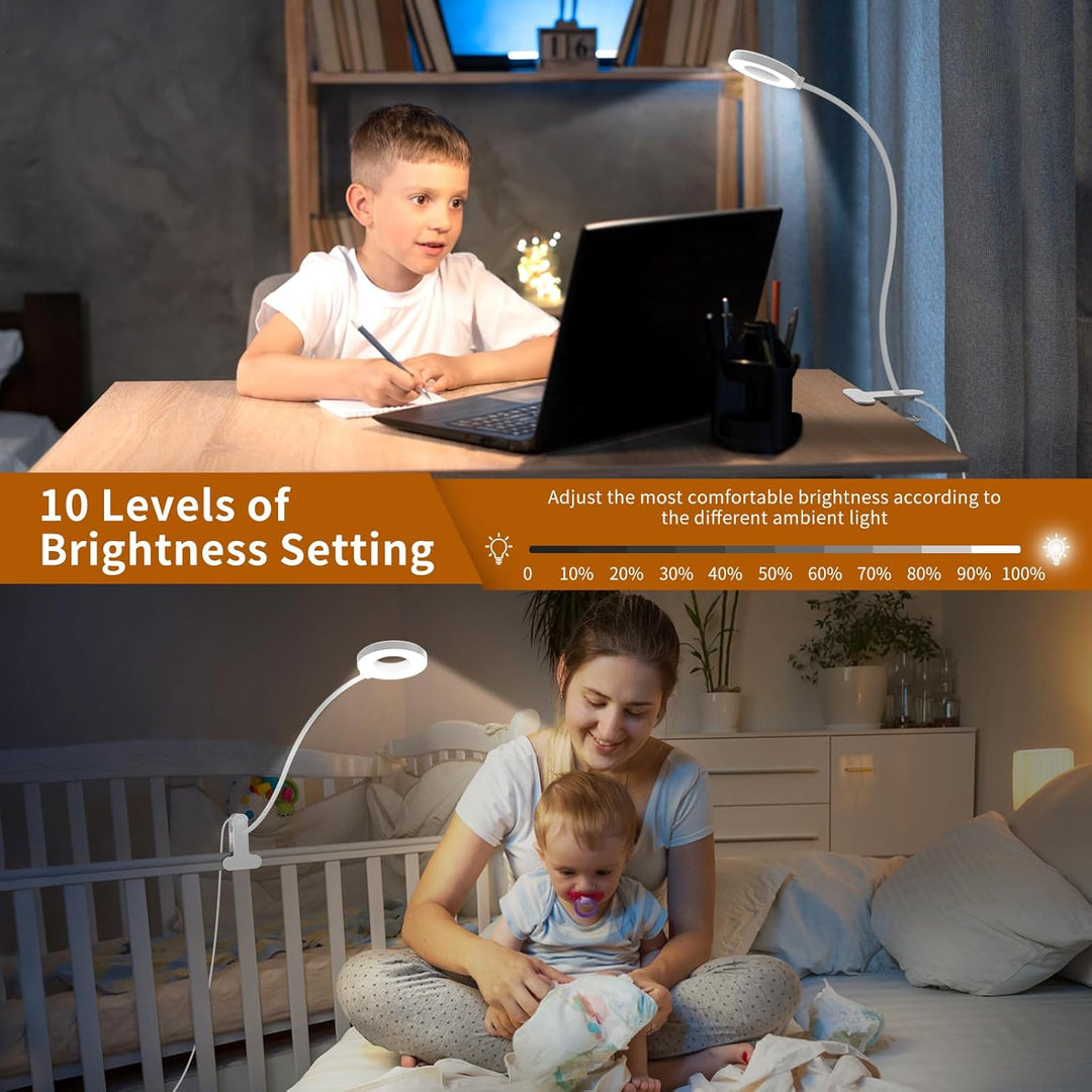 3 színmódos LED asztali klipszes lámpa & rugalmas gooseneck – Selvara (1+1 INGYEN)