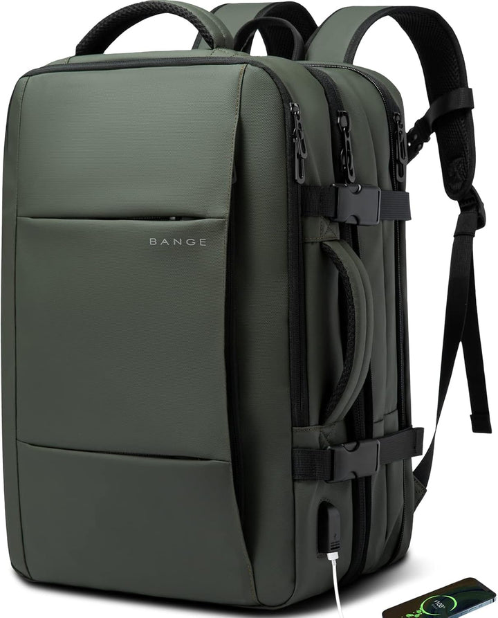 Bővíthető 26–45L vízálló utazó hátizsák laptop rekesszel és sporttáska fogantyúval