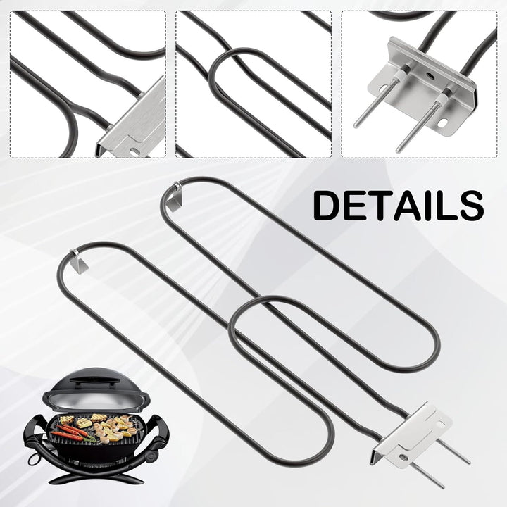 Magas teljesítményű rozsdamentes acél grill fűtőelem 2200W kültéri elektromos BBQ-hoz – Zeythra