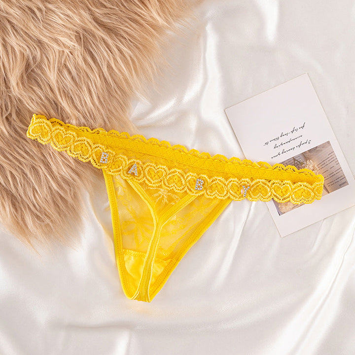 LaceFlair Custom Name Lace Lingerie with Crystal Letters 12