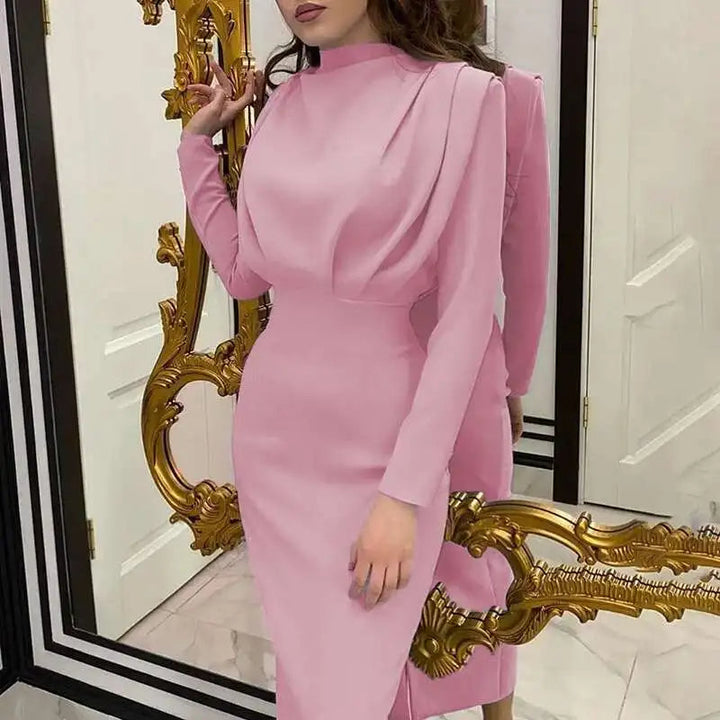 Bodycon Midi Ruha Turtleneck-kal – Valeria