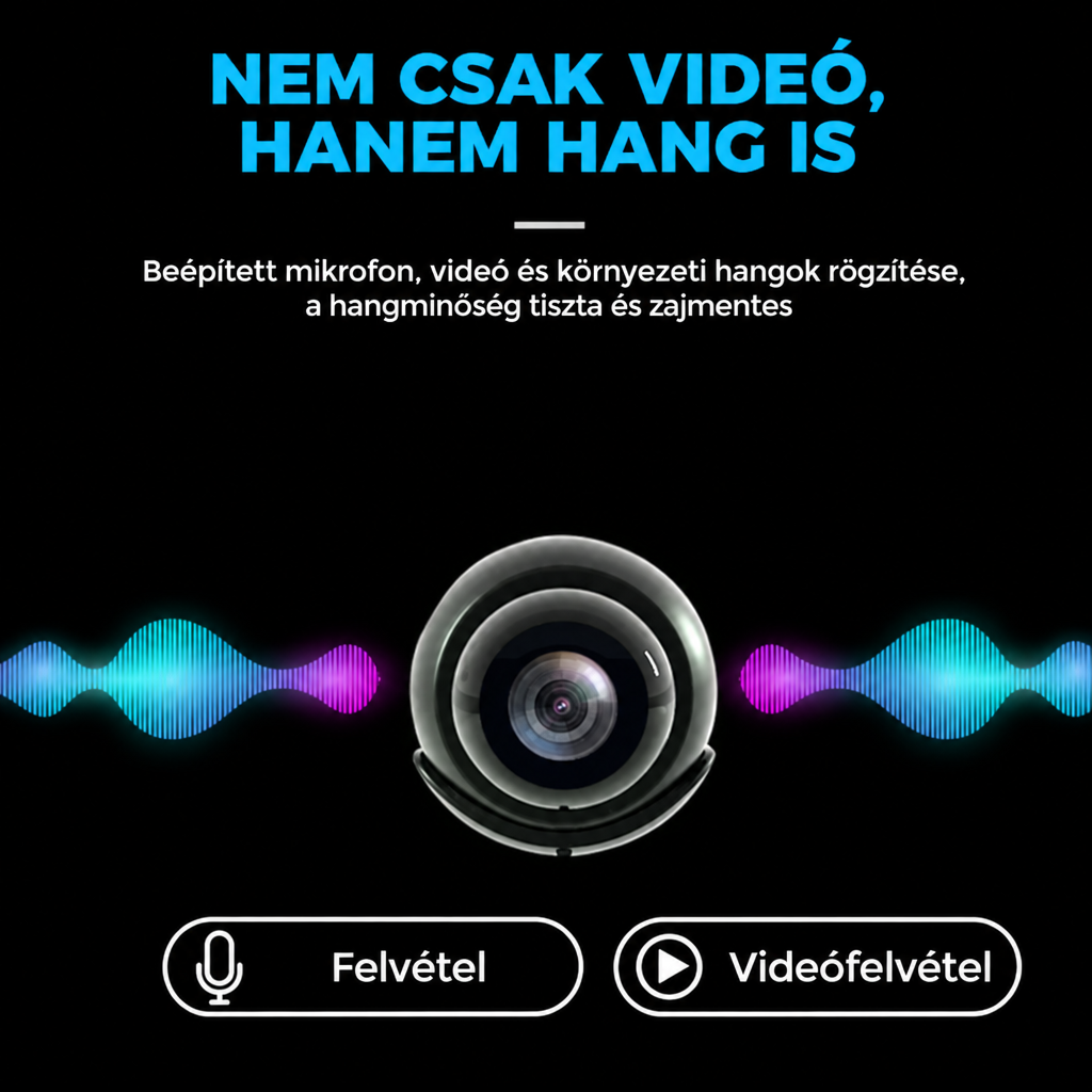 Mini cameră de securitate WiFi 1080p | Vedere nocturnă ascunsă | Notificări la detectarea mișcării | Sunet